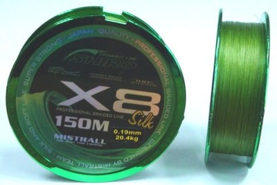 MISTRALL PLECIONKA SHIRO GREEN SILK X8 150M 0,28MM