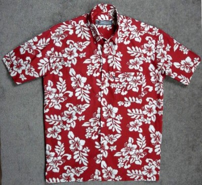 czerwona męska hawajska koszula VERSACE - L