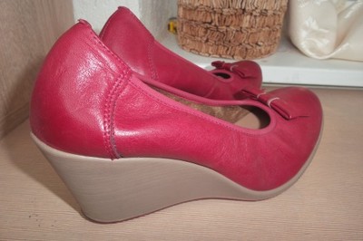 LASOCKI CCC czerwone buty na koturnie prawie nowe - 6735024655 - oficjalne  archiwum Allegro