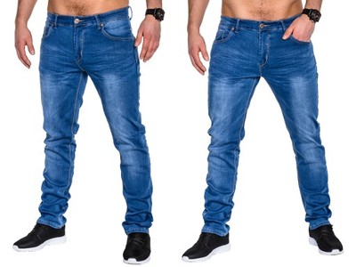 Spodnie jeansy męskie slim OMBRE P483 jeans 32