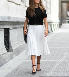 Moda Spódnice Plisowane spódnice Zara Trafaluc Plisowana sp\u00f3dnica kremowy Elegancki 