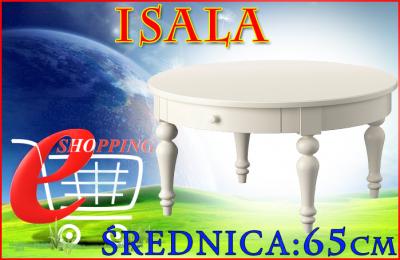IKEA Biały Stół Stolik okrągły Toaletka ISALA - 5799426073 - oficjalne  archiwum Allegro