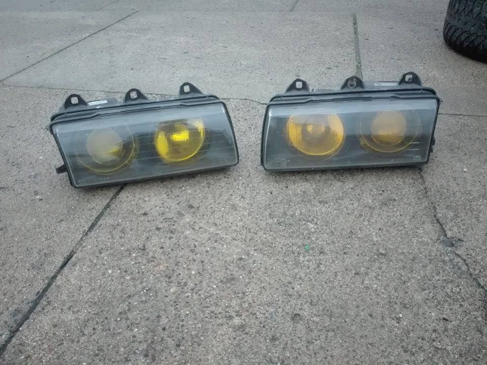 Lampy BMW E36 Yellow Zółte komplet przód rarytas