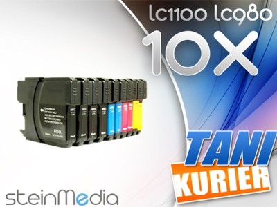 10 TUSZE DO BROTHER LC1100 LC980 DCP-145C DCP-165C - 5754720890