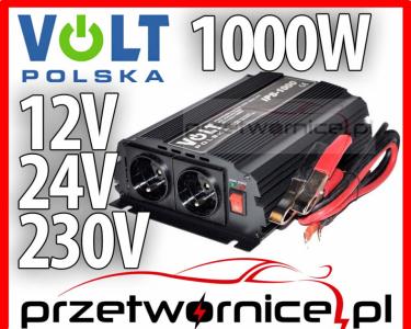 PRZETWORNICA VOLT POLSKA 1000W !! 24V / 230V NOWE - 5341644231 ...